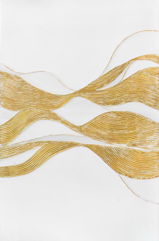 Ter Halle - Schilderij - 3D Art - Gouden Gloed - 83x123cm