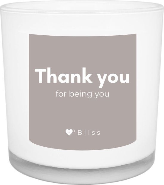 Geurkaars O'Bliss quote - Thank you for being you - thank you collection