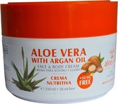 Aloe Excellence | Crème Aloe Vera Met Arganolie | Lichaam- En Gezicht | Canarische Eilanden | Hoge Kwaliteit | 300ml