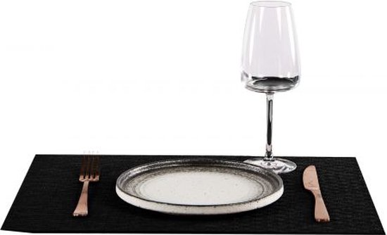 Set de table ARBIN - Leather look imitation - 45x33cm, black