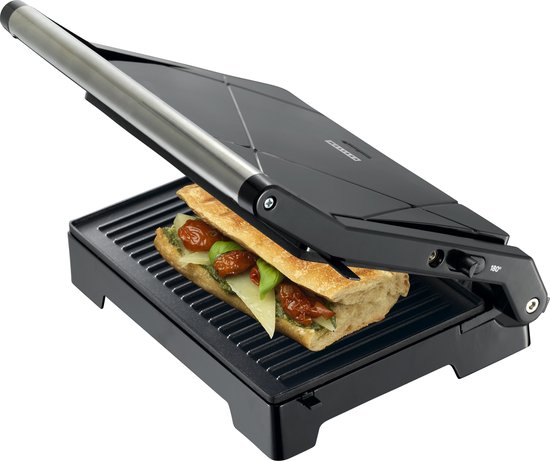 Melissa Panini en Contactgrill - Grillplaat met anti-aanbaklaag en Overhittingsbeveiliging - 1000W - 16240111 - Zwart