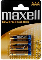 Maxell BAT006M, Batterie à usage unique, AAA, Alcaline, 1,5 V, 4 pièce(s), Noir, Bleu, Jaune