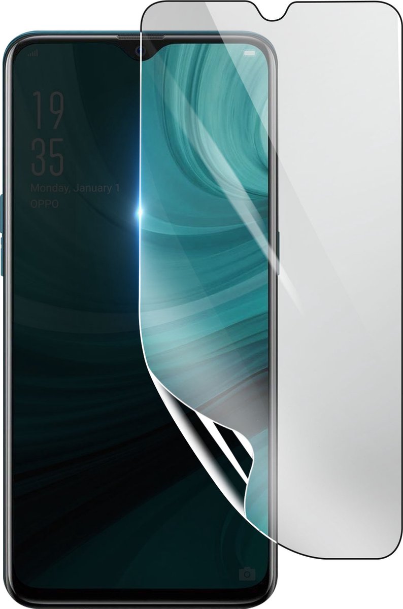 3mk, Geschikt voor Oppo AX7, Schokbestendige Hydrogel Screenprotector, Transparant