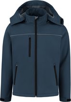 JS Softshell Jas met capuchon - Navy - Maat XXL - SS100