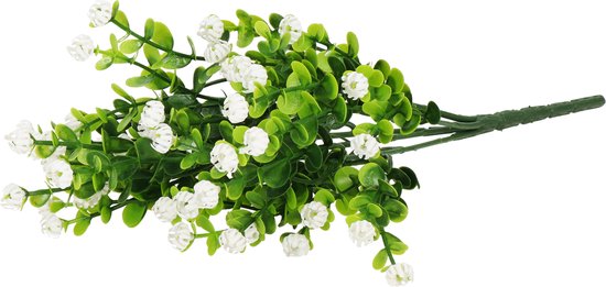 Springos Kunstplant - Kunstbladeren- Sierboeket - Takken - Bloesem - 33 cm