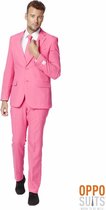 OppoSuits Mr. Pink - Heren Pak - Casual Effen Gekleurd - Roze - Maat EU 50
