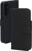 Mobiparts hoesje geschikt voor Samsung Galaxy A55 - Wallet 2-in-1 Boekhoesje - MagSafe - Echt Leder - Uitneembare Case - Sterke Magneet Sluiting - Contactloos betalen - Zwart