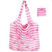 sacs à provisions pliables et réutilisables, shopper flamingo