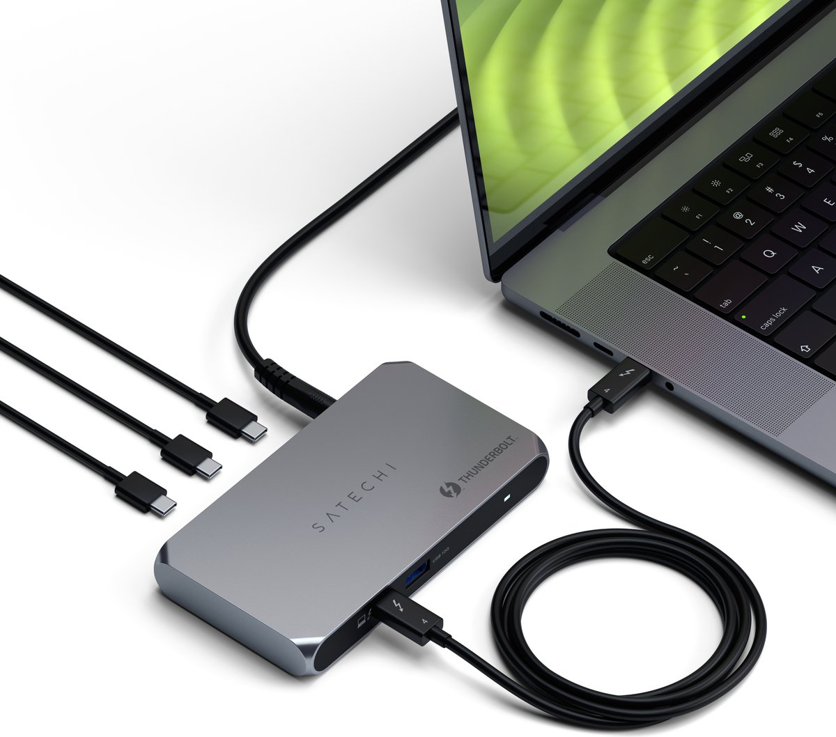 Satechi Thunderbolt 4 Slim Hub Pro - EU - Grijs thumbnail 2
