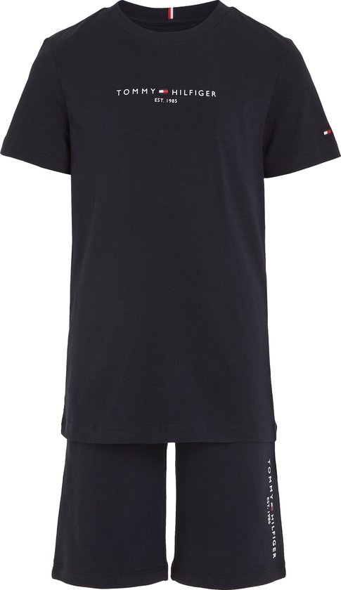 Tommy Hilfiger Jongens Essential set T shirt met broek Desert Sky maat 86 bol