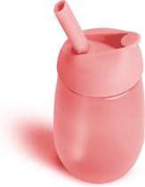 Munchkin Simple Clean Anti-Lek Rietjesbeker - Eenvoudig te reinigen - Vaatwasser bestendig - Drinkbeker voor Baby en Kind - 296ml - Roze