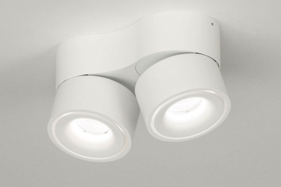 Lumidora Opbouwspot 72788 - MADISON - 2 Lichts - Ingebouwd LED - 18.6 Watt - 1378 Lumen - 3000 Kelvin - Wit - Aluminium - Badkamerlamp