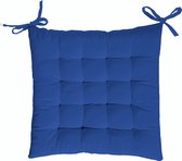 Mistral Home - Coussin de chaise - 100% coton - Avec rubans - Blauw