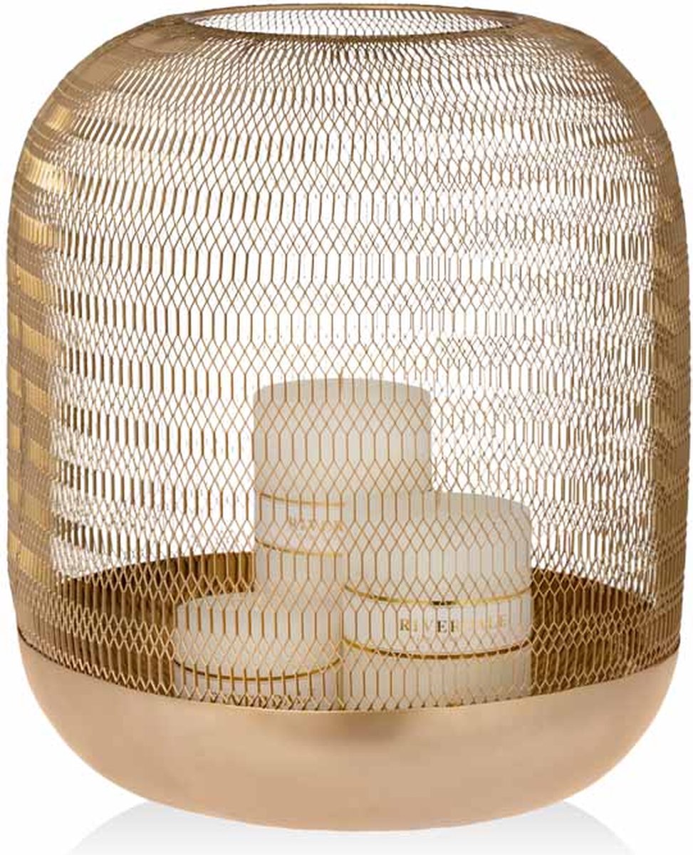 Windlicht Oly 42cm goud