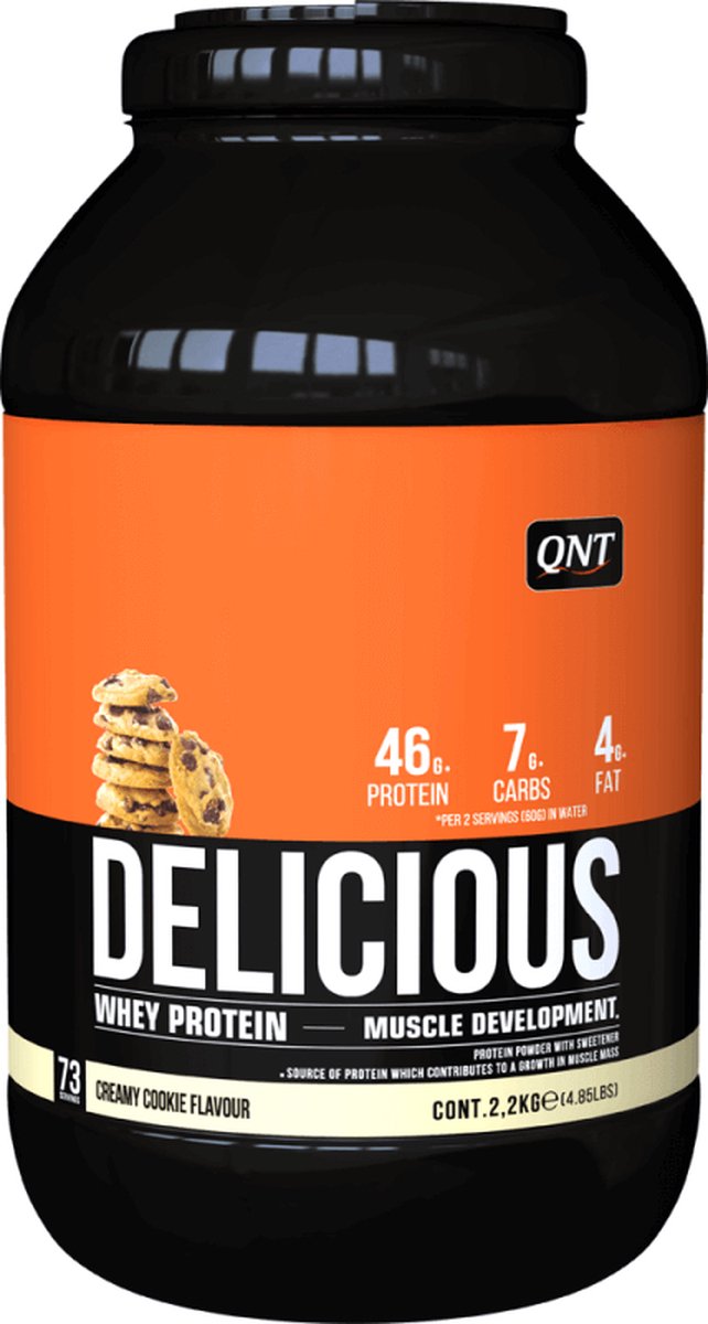 Goedkoopste QNT Delicious Whey|Protein Eiwitpoeder|Eiwitshake|2.2kg|Cookies