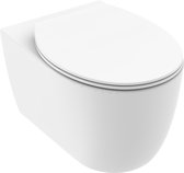 Vtw Living - Toiletpot Randloos met Toiletbril Softclose Zitting - Rimless Set - Hangend - Hangtoilet - Mat Wit