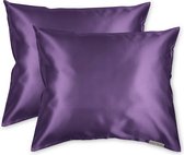 Beauty Pillow Aubergine - set van 2 kussenslopen
