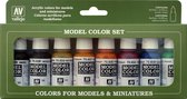 Vallejo val70136 - Model Color Transparent Color Set 8 x 17 ml
