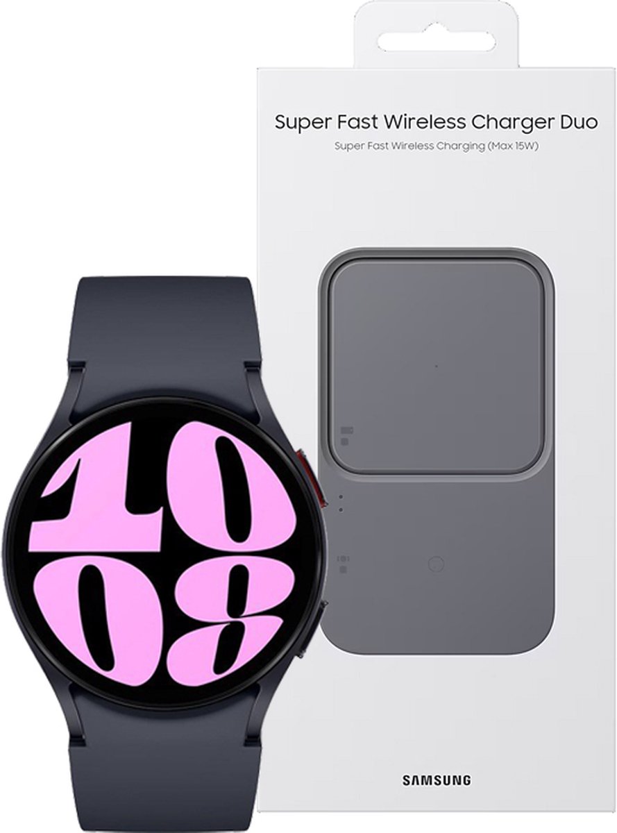 Galaxy Watch6 - 40mm - BT Wireless Charger Duo - (Met Travel Adapter) - Samsung