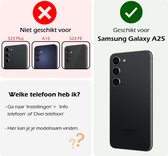 Hoesje Geschikt voor Samsung A25 Hoesje Siliconen Cover Case Met 2x Screenprotector - Hoes Geschikt voor Samsung Galaxy A25 Hoes Back Case - Wit