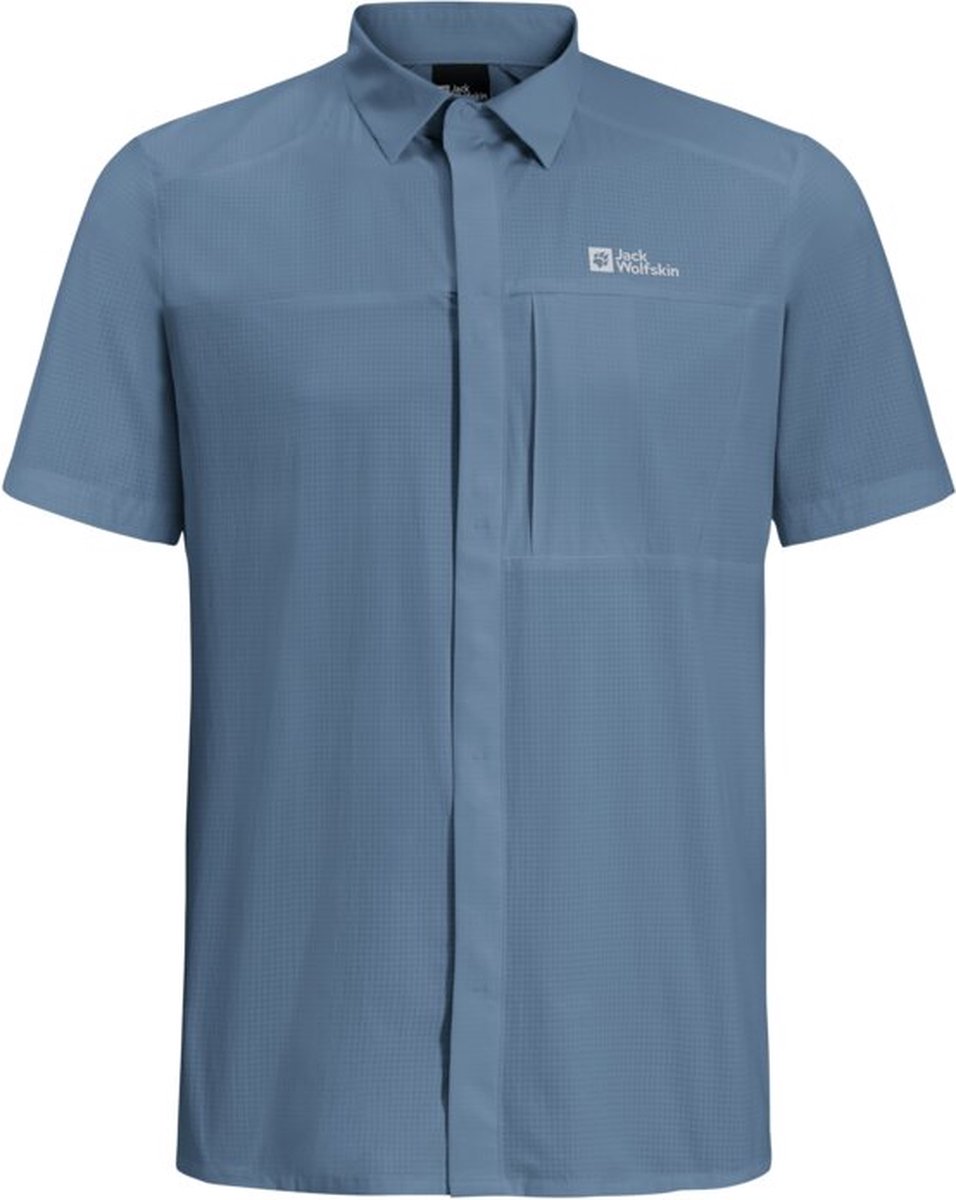 Jack Wolfskin Vandra S/S Shirt Men Outdoorblouse Heren Element Blauw