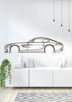 olivios design silhouette de voiture Mercedes AMG GTS 118x34cm en MDF de 4 mm d'épaisseur noir