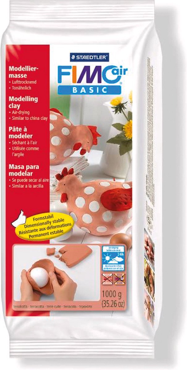 FIMOair luchtdrogende boetseerklei - 1 kg - terracotta — afbeelding 6