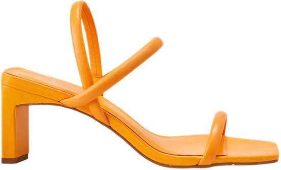 Mangará Dames schoenen Palmito Geitenleer - 6,5cm blokhak - Oranje - Maat 38