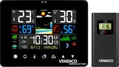 Vendico® Weerstation binnen en buiten - Met Touch Buttons - Draadloos weerstation met multifunctioneel kleurenscherm en buiten sensor