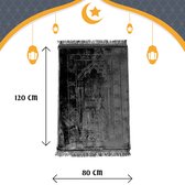 Islamitisch Gebedskleed + gebedsinstructies - Gebed Kleed - Gebedskleed Islam - Gebedsmat - Kleed - Ramadan - Eid Muburak - 80 x 120 cm
