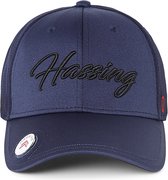 Hassing1894 model RUGHT NAVY - cap - baseball cap - marineblauw - verstelbare pet – klep met magneet voor marker of logo - trendy - stijlvol - modieus – sportief - het hele jaar door