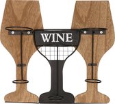 Metalen wijnflessen rek/wijnrek Wine voor 3 flessen 35 x 11 x 36 cm - Wijnfles houder