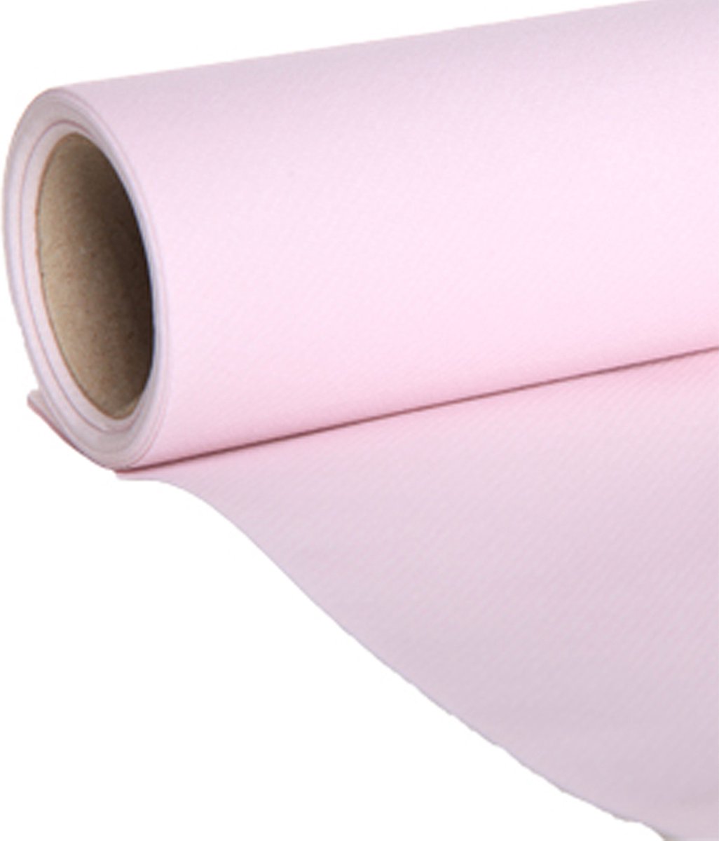Cosy & Trendy Tafelloper - papier - licht roze - 480 x 40 cm