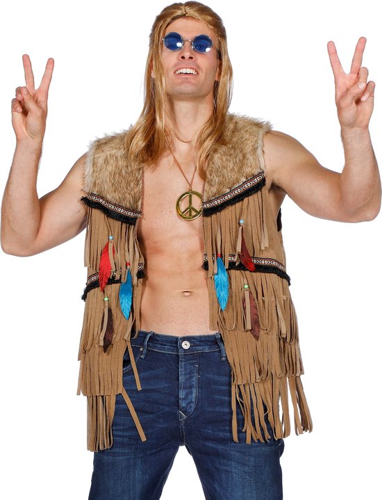 Hippie vest bruin Coachella