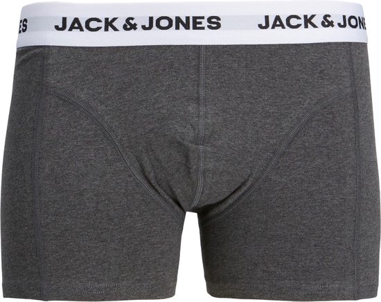 JACK & JONES Jacbasic trunk (1-pack) - heren boxer normale - donkergrijs melange - Maat: