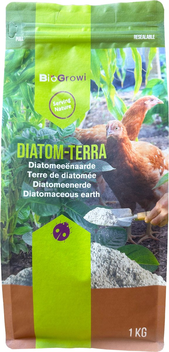 Diatomeeënaarde 1kg (2 liter) – Biogroei Diatom-Terra 1kg - 100% Zuiver – Ultra fijn Poeder