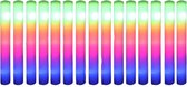 LED Glow Sticks - 15 Stuks - RGB Glow Foam Sticks - Lichtstaafjes - Feeststaafjes - Gloei Staven - Verjaardagen, Bruiloften, en Feestbenodigdheden