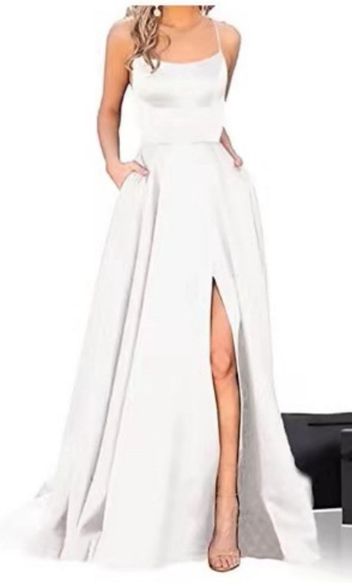 Slanke lange jurk, slanke off-the-shoulder modieuze avondjurk