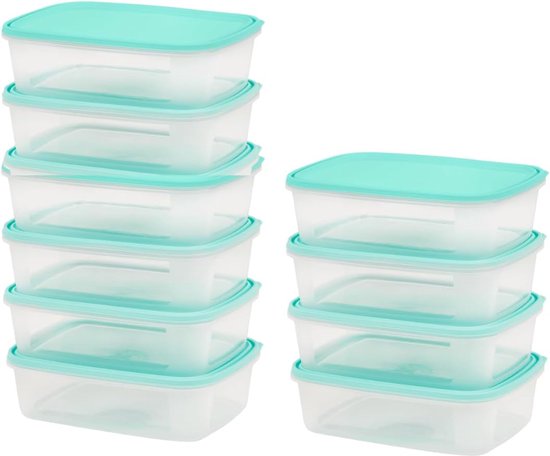 [10 Packs] Snap-On Luchtdichte containers met Deksels Voedselopslag, Maaltijdbereiding Lekvrij Magnetron Vriezer