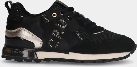 Cruyff superbia hex-tech black/gold dames sneakers