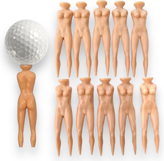 Grappige Golf Tees Beige 6 Stuks van Func Factory — afbeelding 5