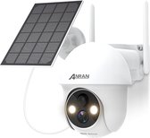 Goodfinds - Sécurité - Surveillance par caméra - 360 degrés - Énergie solaire - Sans fil - Wifi - 2K - Détection humaine - Étanche