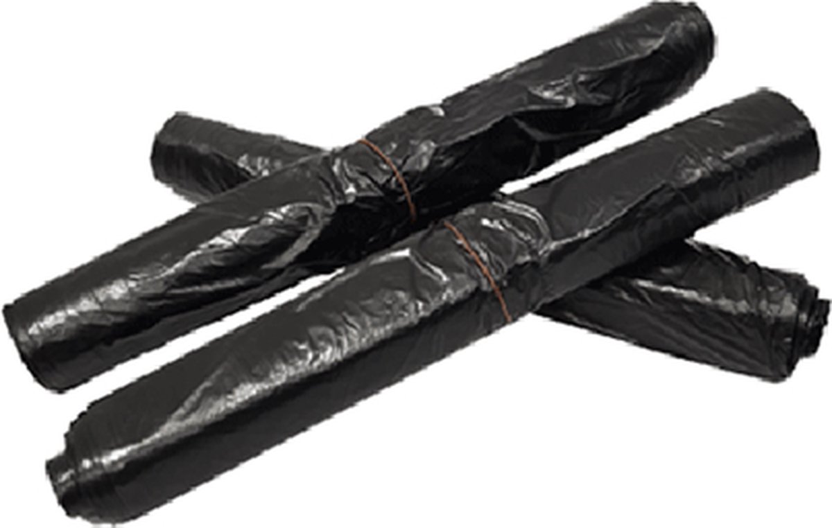 Ace Verpakkingen - HDPE Vuilzak - Afvalzak - 63cm × 70cm - Zwart - Behoud van een schone kliko - Eenvoudig in gebruik - Rol à 25 stuks