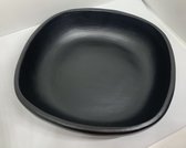 Ovenschaal - Black Pottery - 24.5 x 23 x 6 cm - Aardewerk - Hittebestendig - Zwart - Serveerschaal- BP70-3