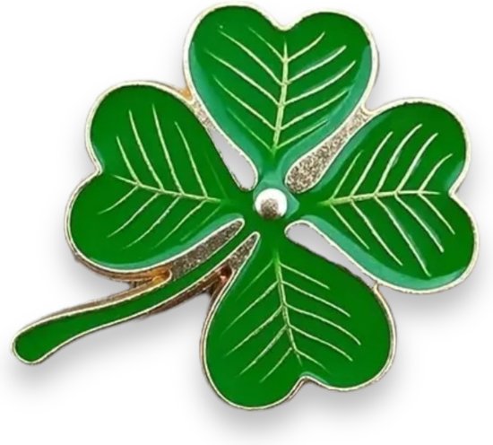 Badge Pin/Button Klavertjevier Groen