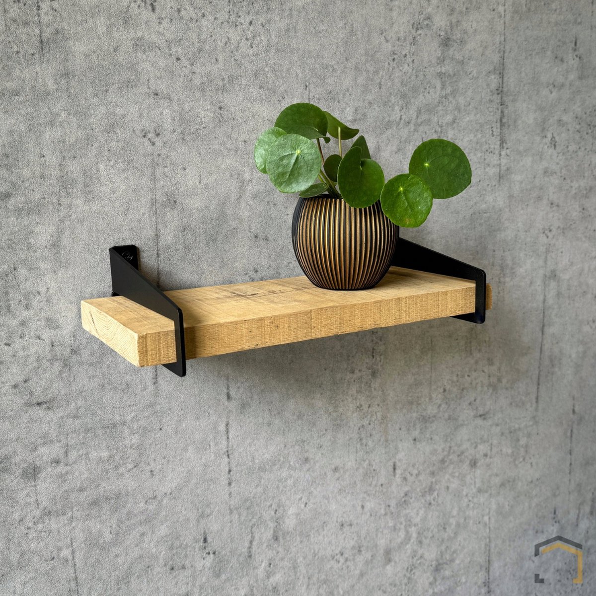 Industriële Plankdragers – Set van 2 | 150mm Staal | Zwart Gecoat | Robuust & Stijlvol – Weterings Store