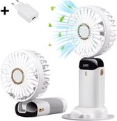 COCHO® Ventilateur à main portable - Climatiseurs 5 réglages USB rechargeable - Ventilateur de cou - Sans fil et rechargeable