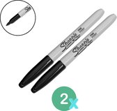Sharpie pen - 2 stuks - Fine point - Zwart - Permanent Marker - Markeerstift