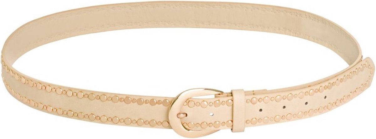 Dames riem grote maat - Dames riem beige - Dames riem goud - Dames riem met studs - Riemen grote maten