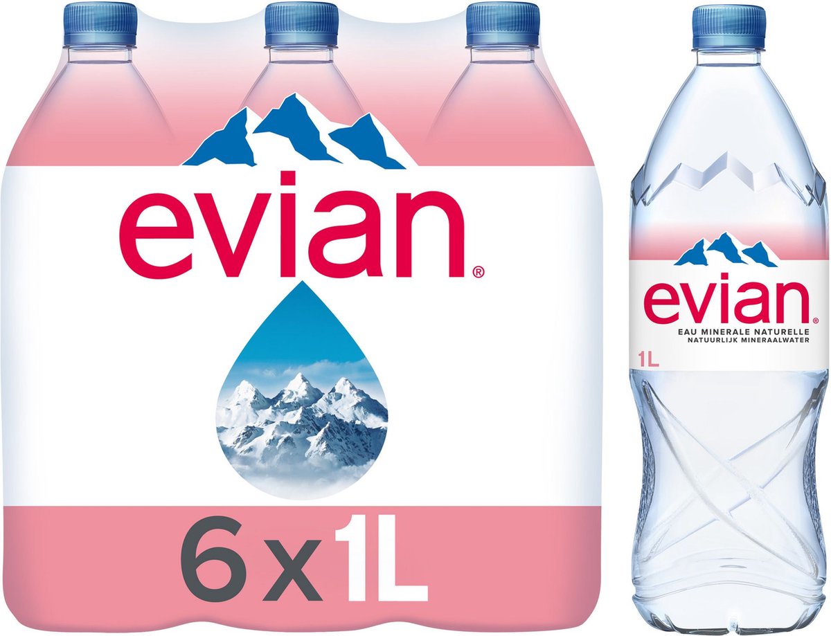 EVIAN WATER PET 1L - 6X - mineraalwater